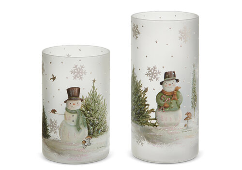  Woodland Snowman Container 