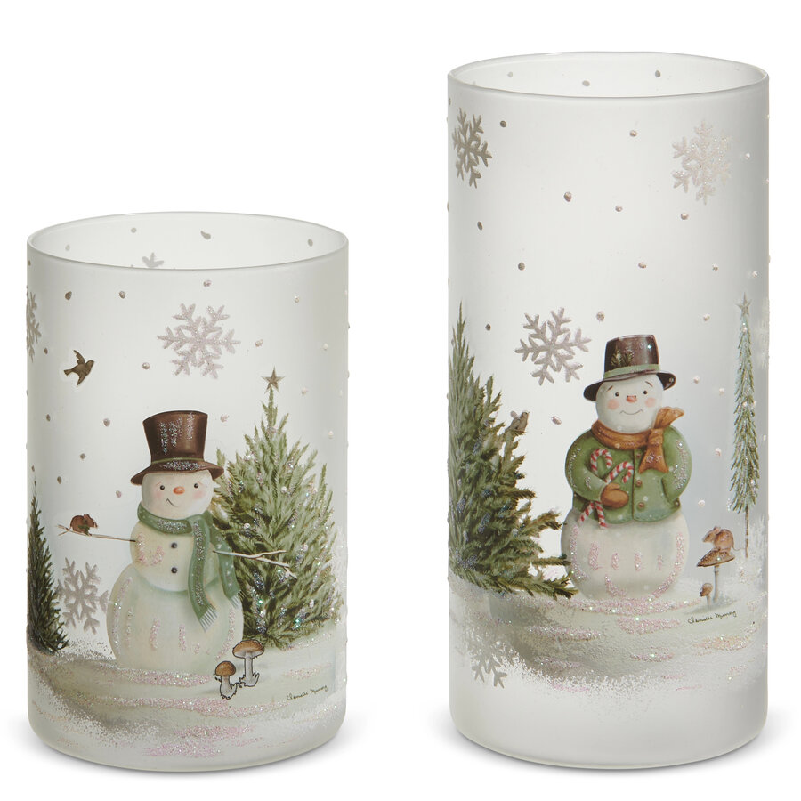 Woodland Snowman Container