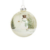 Woodland Snowman Glass Ball Orn