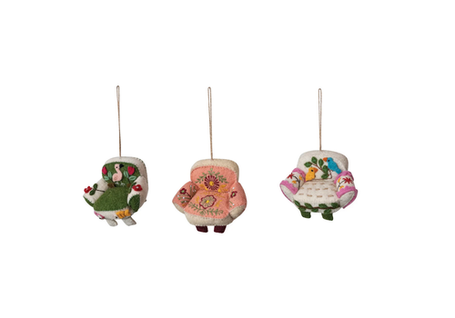  Creative Co-Op Wool Felt Chair Ornament 