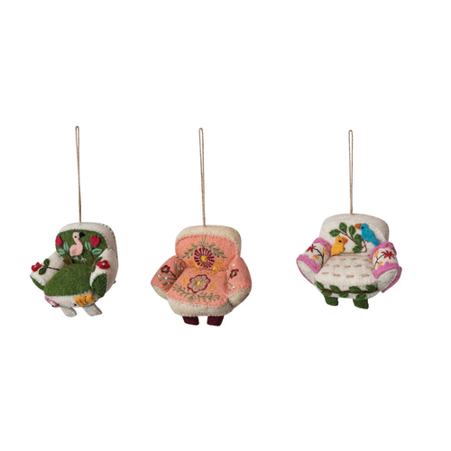  Creative Co-Op Wool Felt Chair Ornament 