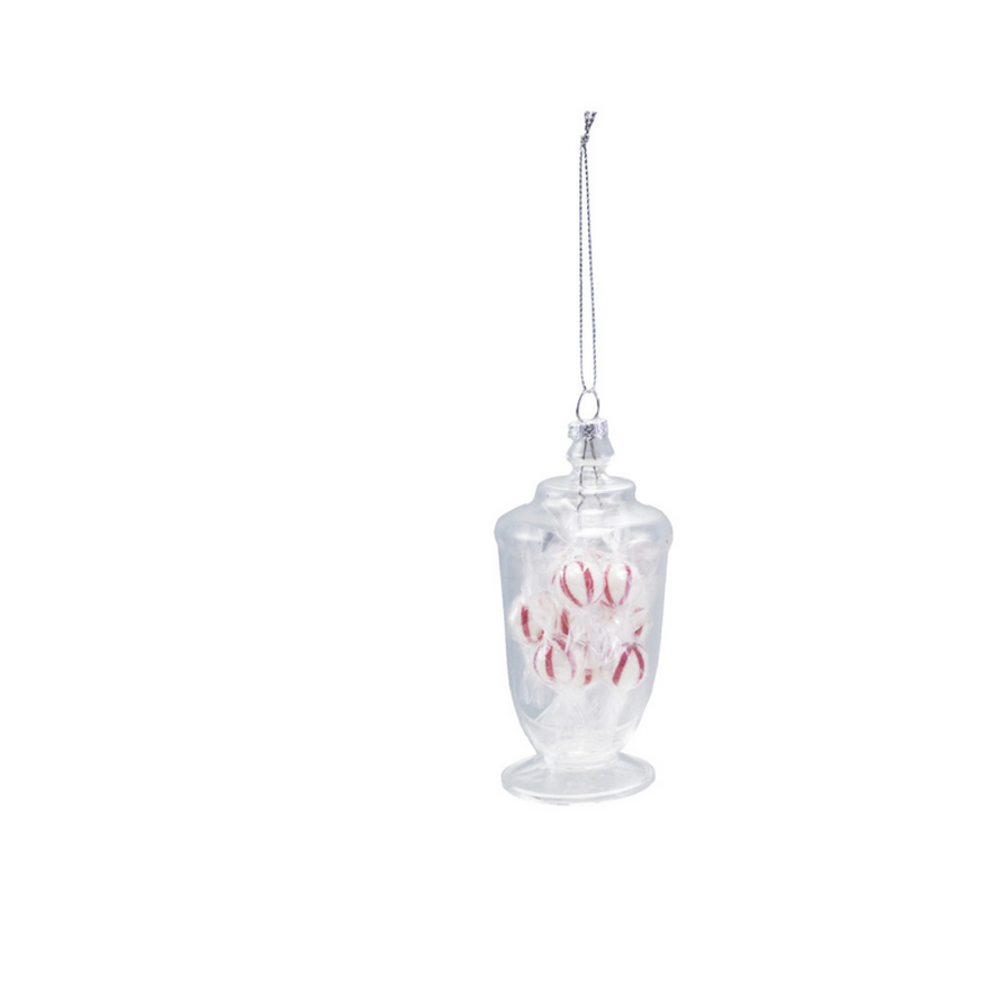 Glass Candy Jar Ornament
