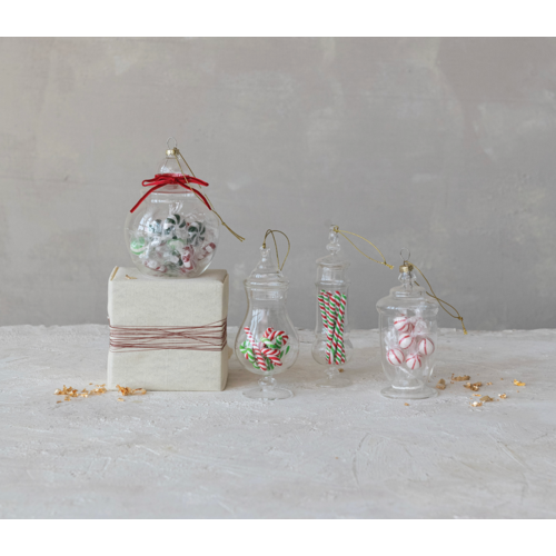  Creative Co-Op Glass Candy Jar Ornament 