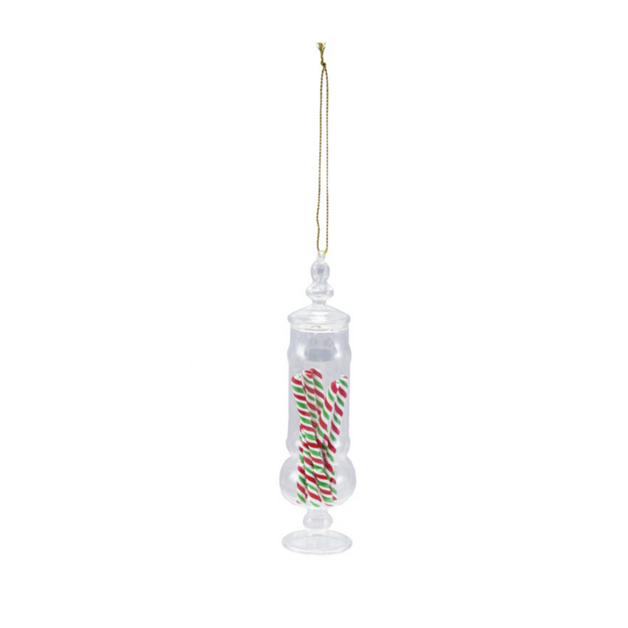 Glass Candy Jar Ornament