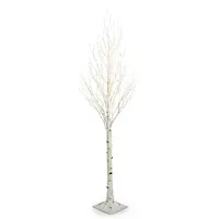 7' Lighted Birch Tree