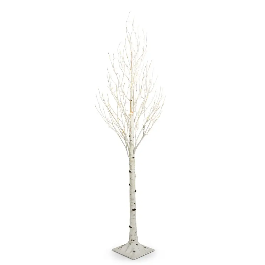 7' Lighted Birch Tree