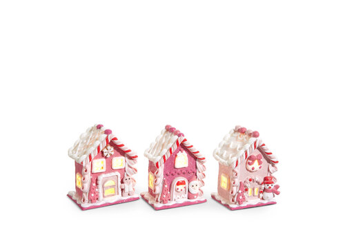  Lighted Ginger Bread House Ornament 