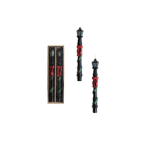 Lamp Post Shaped Taper Candles in Box  Set of 2