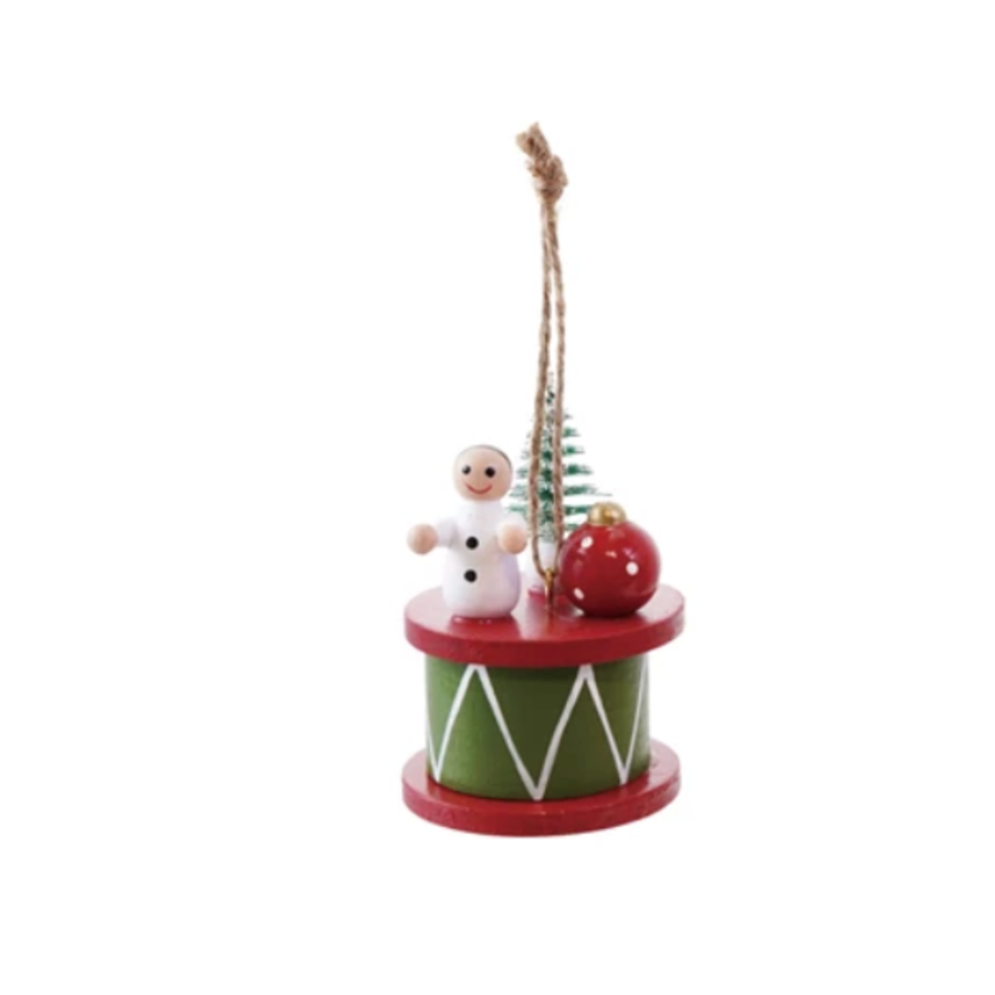 Wood Drum Ornament