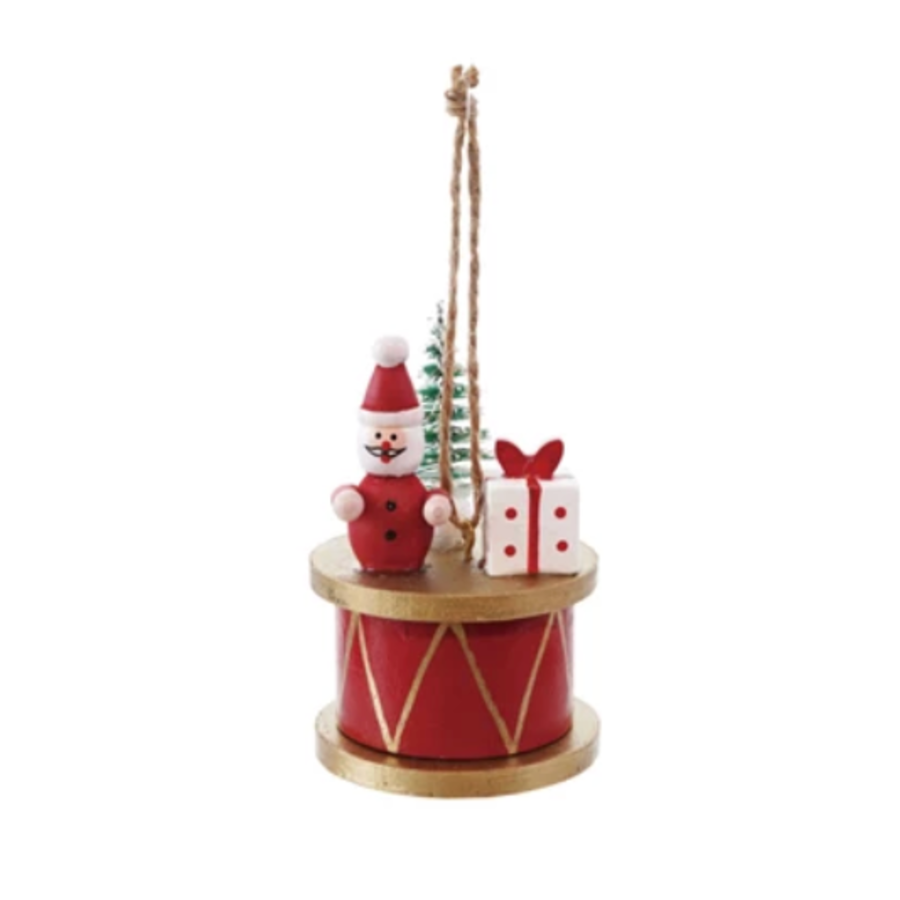 Wood Drum Ornament