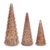 K & K Interiors Inc Frosted Copper LED Mercury Glass Tree with Timer