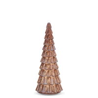 Frosted Copper LED Mercury Glass Tree with Timer