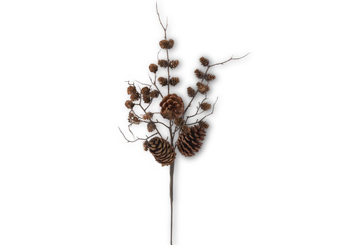  K & K Interiors Inc 26" Multi Size Pinecone & Twig Stem 