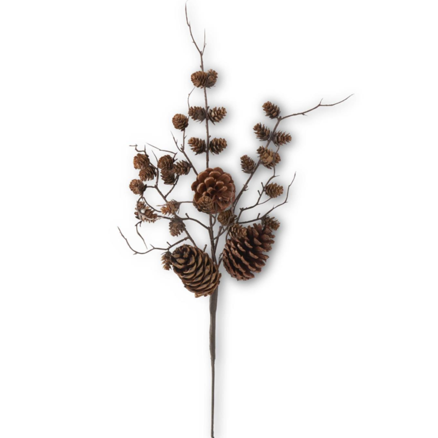 26" Multi Size Pinecone & Twig Stem