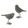 K & K Interiors Inc Green Velvet Bird with Gold Beak