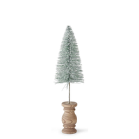 Flocked Bottle Brush Tree on Bobbin