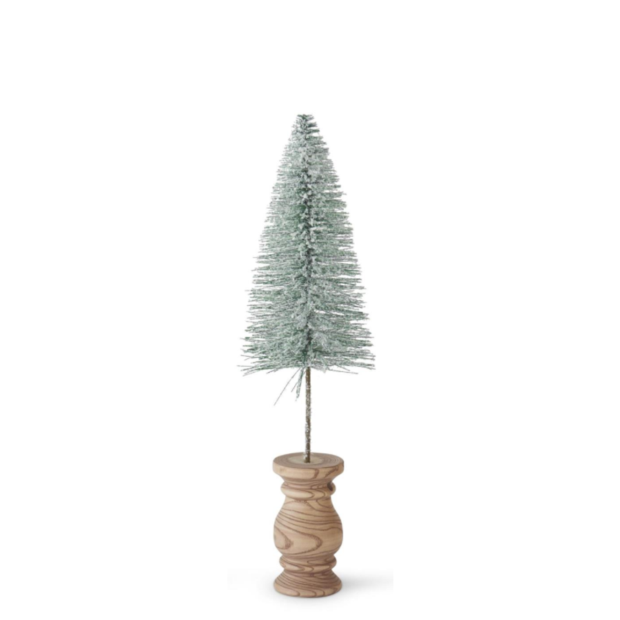 Flocked Bottle Brush Tree on Bobbin