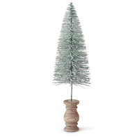 Flocked Bottle Brush Tree on Bobbin