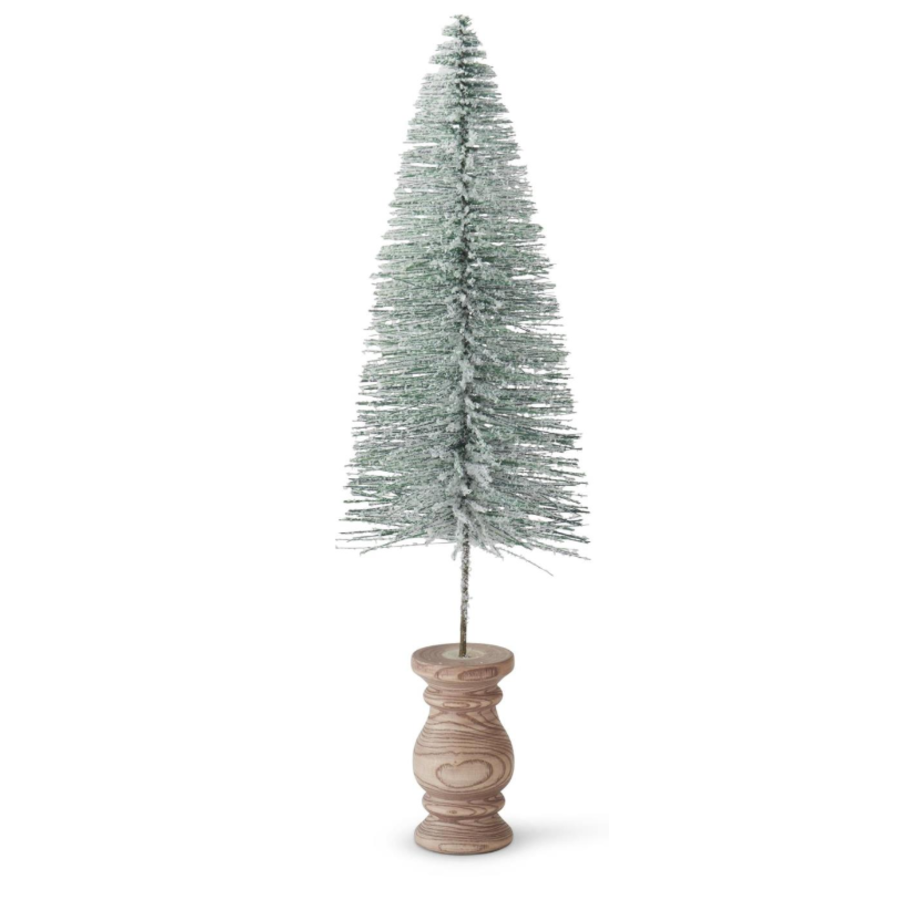 Flocked Bottle Brush Tree on Bobbin