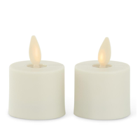 Two Pack White Luminara Tealights 2"