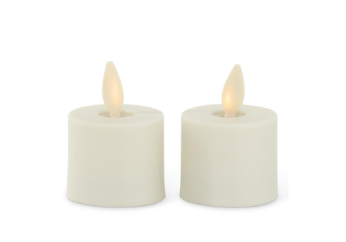  K & K Interiors Inc Two Pack White Luminara Tealights 2" 