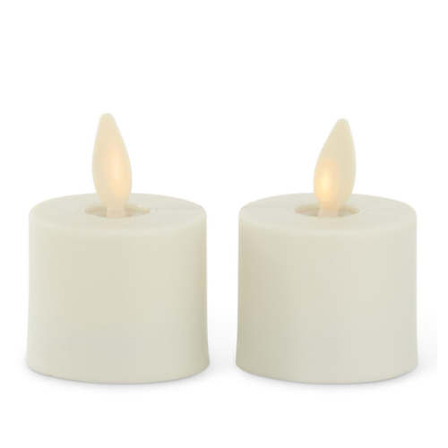  K & K Interiors Inc Two Pack White Luminara Tealights 2" 