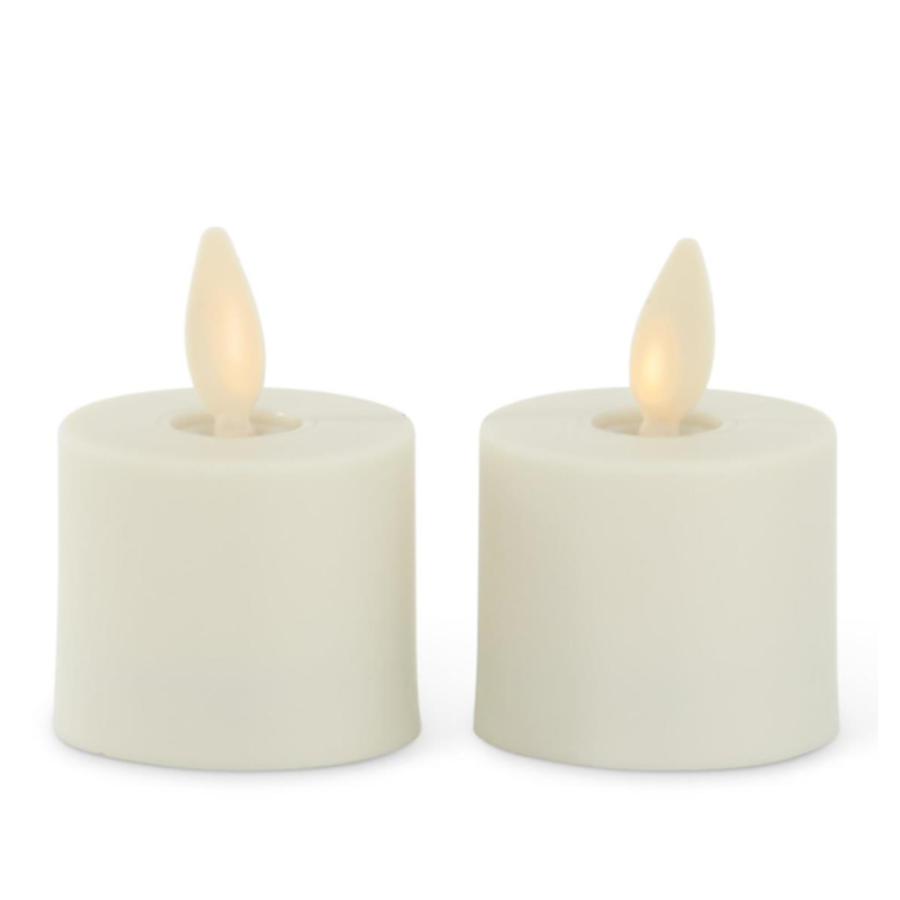 Two Pack White Luminara Tealights 2"