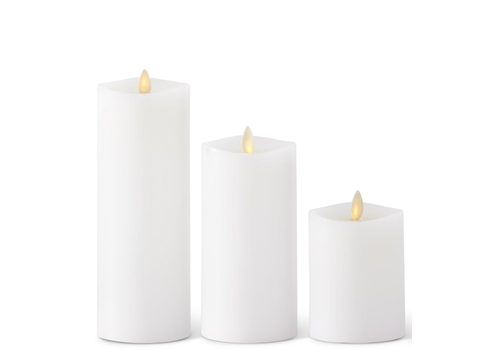  K & K Interiors Inc White Wax Luminara Pillar Candle 