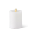 K & K Interiors Inc White Wax Luminara Pillar Candle