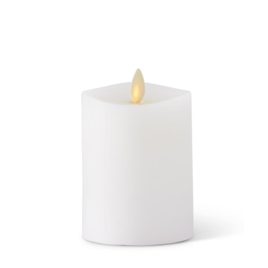 White Wax Luminara Pillar Candle
