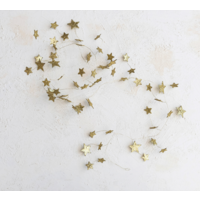 Glitter Paper Star Garland Gold