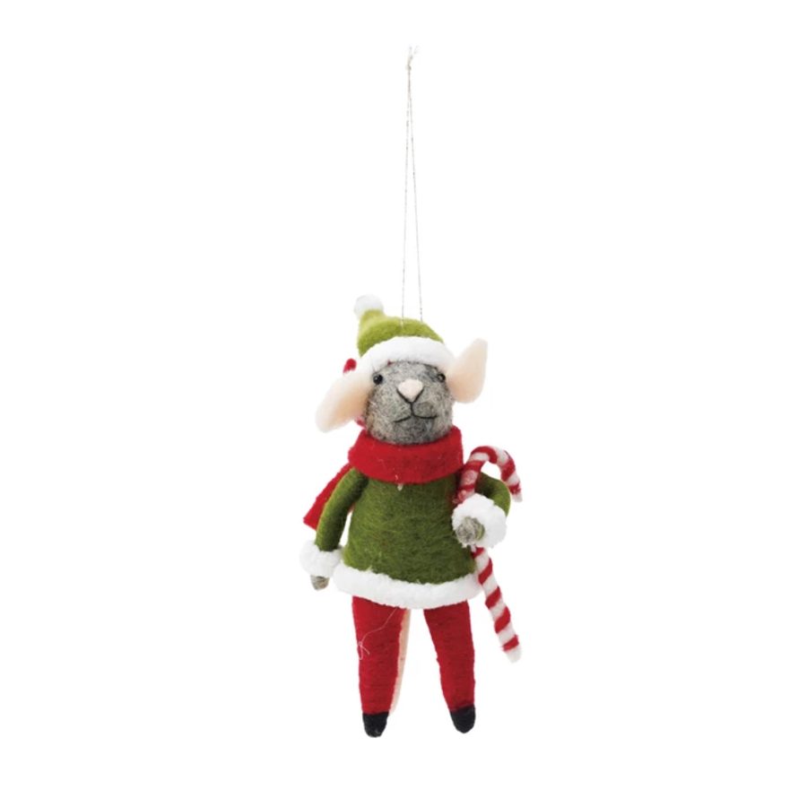Wool Felt Mouse Ornament