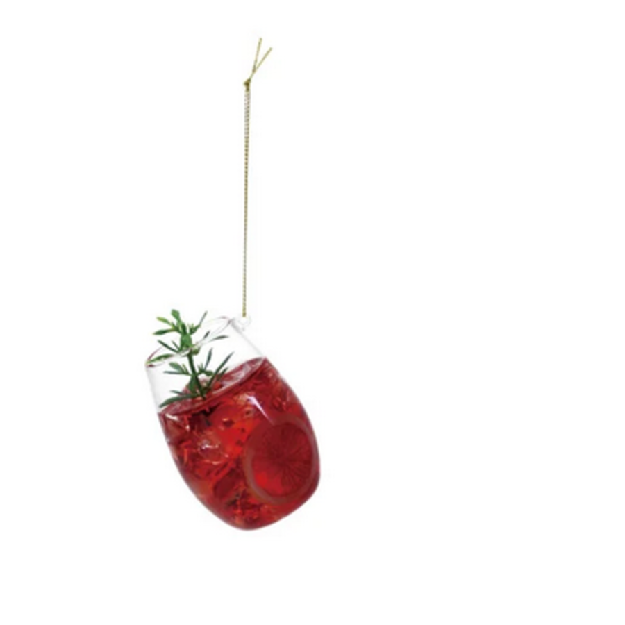 Glass Cocktail Ornament