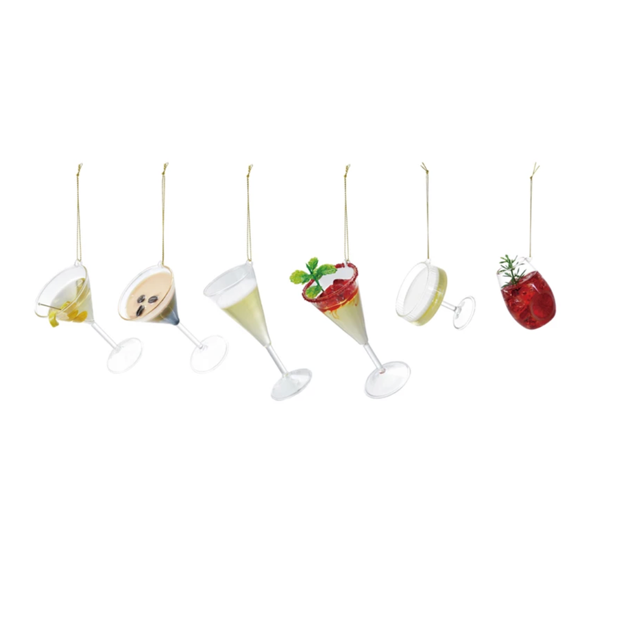 Glass Cocktail Ornament