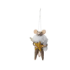 Creative Co-Op Wool Felt Mouse Ornament Party Clothes