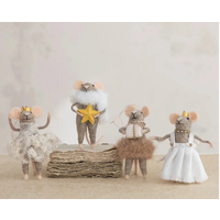 Wool Felt Mouse Ornament Party Clothes