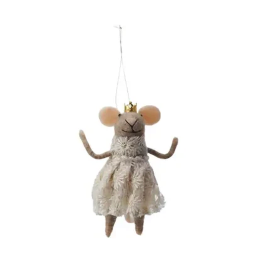 Wool Felt Mouse Ornament Party Clothes