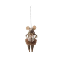 Wool Felt Mouse Ornament Party Clothes