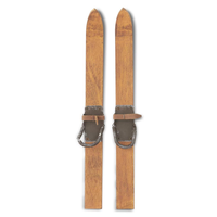 Pair of 12" Decorative Wooden Skis