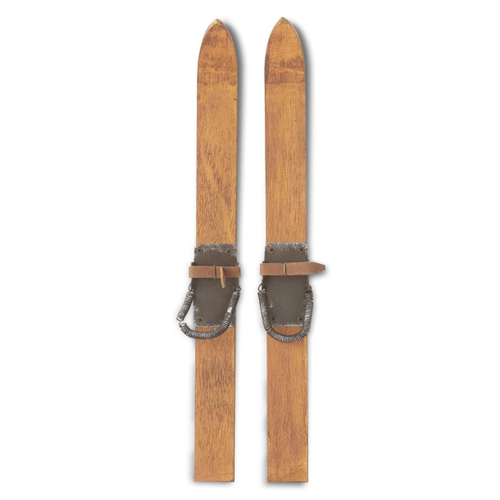  K & K Interiors Inc Pair of 12" Decorative Wooden Skis 