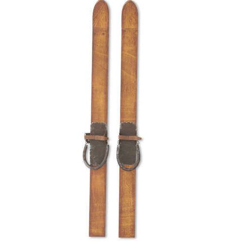  K & K Interiors Inc Pair of 24" Decorative Wooden Skis 