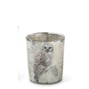 K & K Interiors Inc Glass Snowy Owl Container