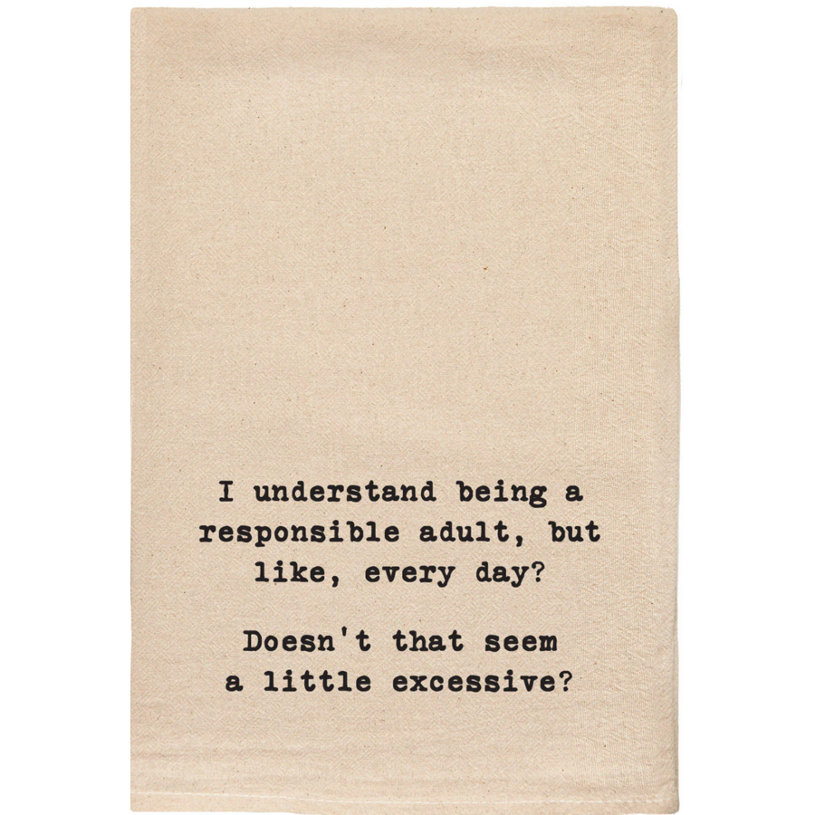 Responsible Adult Tea Towel