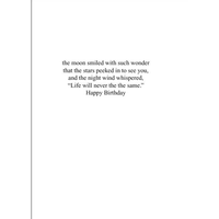 On the Night You Were Born Birthday Card