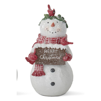 Glittered Resin Snowman