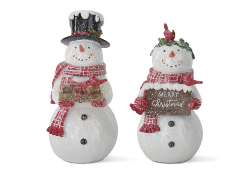  K & K Interiors Inc Glittered Resin Snowman 