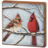 Primitives by Kathy Cardinal Couple Block Sign