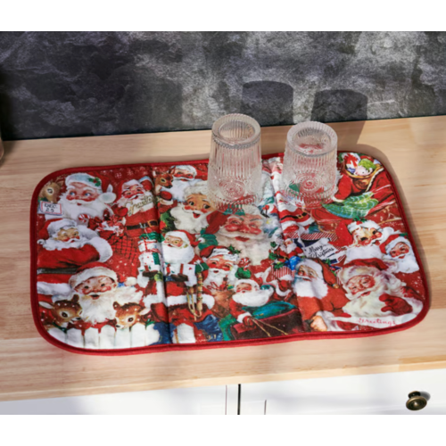  Primitives by Kathy Retro Santa Drying Mat 
