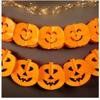 Jack-O-Lantern Paper Garland Set