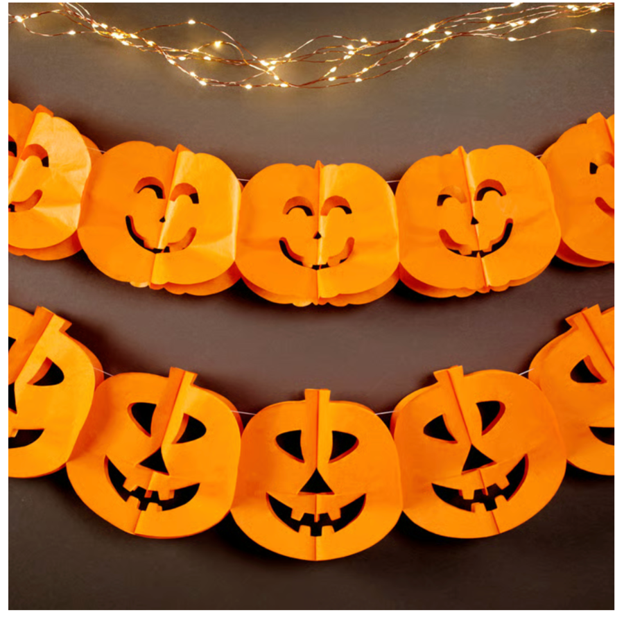 Jack-O-Lantern Paper Garland Set
